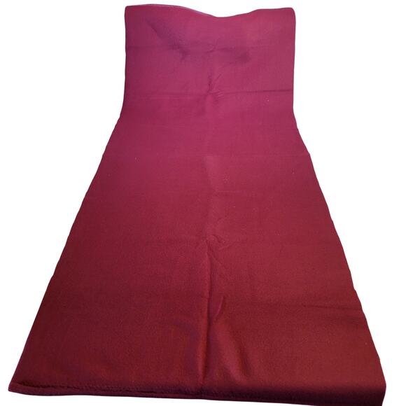 Burgundy Red Fleece Fabric 62 x 25" Soft Warm Material for Craft Sewing Remnant - Picture 1 of 7